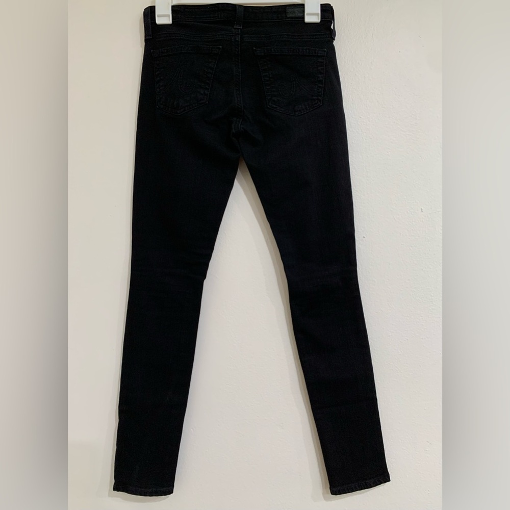 AG Adriano Goldschmied Jeans Women's 25 Black Ankle Distressed Super Skinny - Picture 2 of 16